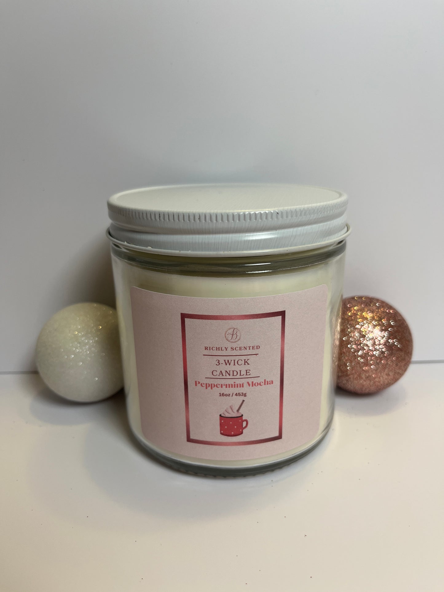 3-Wick Peppermint Mocha Candle